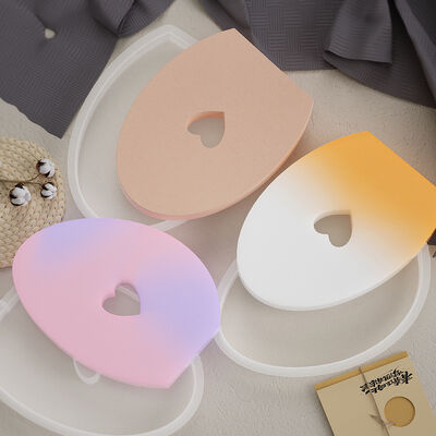 DIY Crystal Dropper Love Egg Shaped Coaster Grinding Tool Easter Aromatherapy Gypsum Candle Silicone Mold
