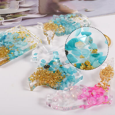 Dropping Glue American Map Pendant Hanging Silicone Mold Irregular Keychain Dropping Glue Mold