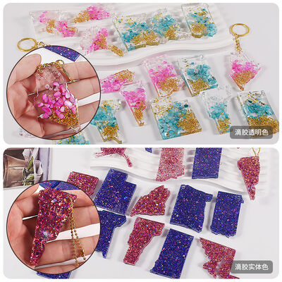 Dropping Glue American Map Pendant Hanging Silicone Mold Irregular Keychain Dropping Glue Mold