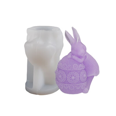 Skirt Rabbit Flower Ball Baby Silicone Mold DIY 3D Rabbit Dropping Candle Aromatherapy Gypsum Mold
