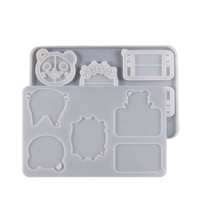 Little Bear Mobile Phone Cat Wreath Flowing Sand Pendant Hanging Silicone Mold DIY Crystal Drip Glue Keychain