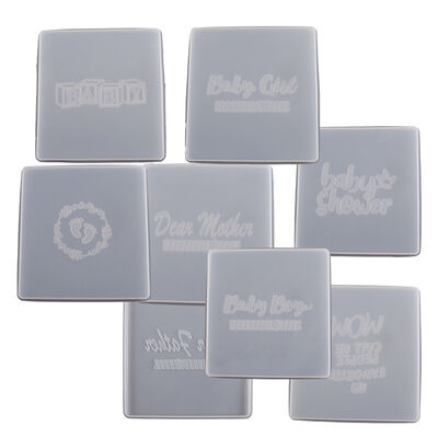 DIY Dropper Glue Square Parent-child Fetal Hair Hanging, Baby's Feet, Parents' Table, Coaster, Silicone Mold