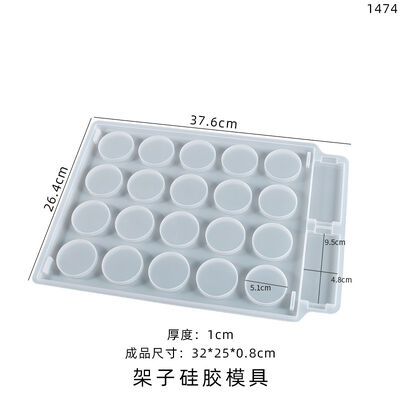 DIY Crystal Dropper 20 Grid Calligraphy And Painting Bracket Acrylic Sheet Vinyl Roll Storage Rack Silicone Mold