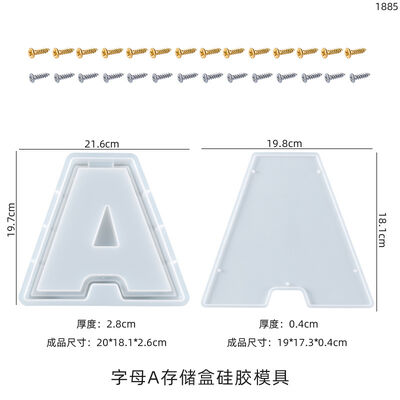 DIY Letter Piggy Bank Storage Box ABM Dropper Resin Change Piggy Bank Storage Box Silicone Mold