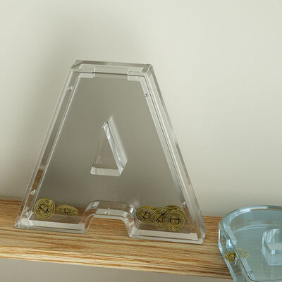 DIY Letter Piggy Bank Storage Box ABM Dropper Resin Change Piggy Bank Storage Box Silicone Mold