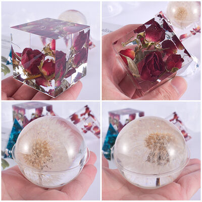 DIY Crystal Dropper Mold, Cubic Diamond Sphere, Liquid Silicone Mold