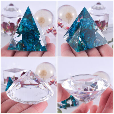 DIY Crystal Dropper Mold, Cubic Diamond Sphere, Liquid Silicone Mold
