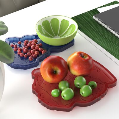 DIY Crystal Drip Glue Plate Mold American Style Pattern Fruit Plate Storage Tray Plate Silicone Mold