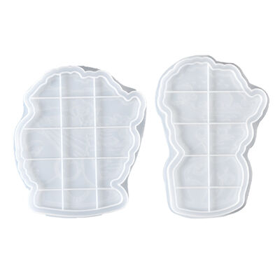 DIY Crystal Drip Glue Plate Mold American Style Pattern Fruit Plate Storage Tray Plate Silicone Mold