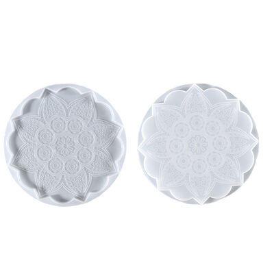 DIY Crystal Dropper Mold Mandala Coaster Home Table Silicone Mold Spot Wholesale