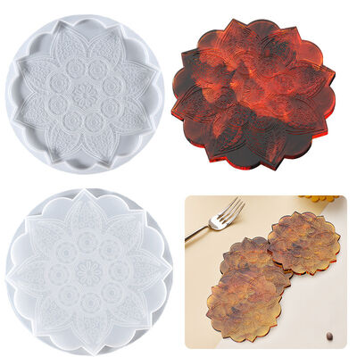 DIY Crystal Dropper Mold Mandala Coaster Home Table Silicone Mold Spot Wholesale