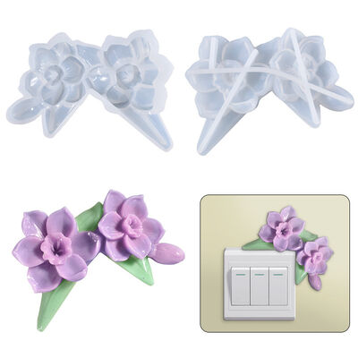 DIY Crystal Dropping Glue Mold Flower Branch Switch Panel Decorative Jewelry Silicone Mold Manufacturer Wholesale