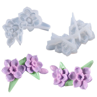 DIY Crystal Dropping Glue Mold Flower Branch Switch Panel Decorative Jewelry Silicone Mold Manufacturer Wholesale