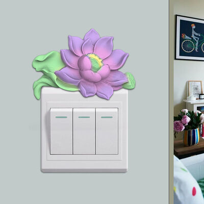 DIY Crystal Dropper Mold Creative Lotus Switch Wall Sticker Decoration Silicone Mold Spot Wholesale
