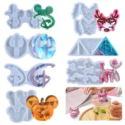 DIY Crystal Dropper Mold For Beverage Straws Paired With Decorative Silicone Molds