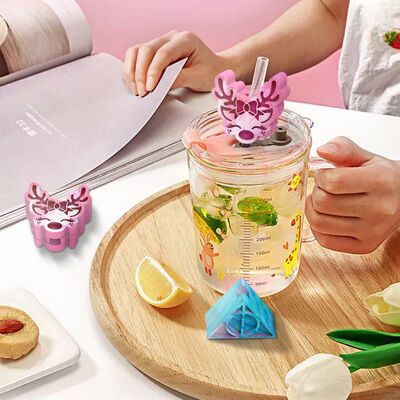 DIY Crystal Dropper Mold For Beverage Straws Paired With Decorative Silicone Molds