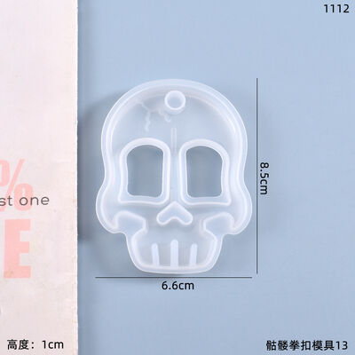 DIY Crystal Dropping Glue Mold Fun Play Defense Skull Fist Buckle Silicone Mold Spot Wholesale