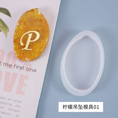 DIY Crystal Dropping Gel Mold Pendant Lemon Pendant Handmade Jewelry Pendant Mirror Silicone Mold