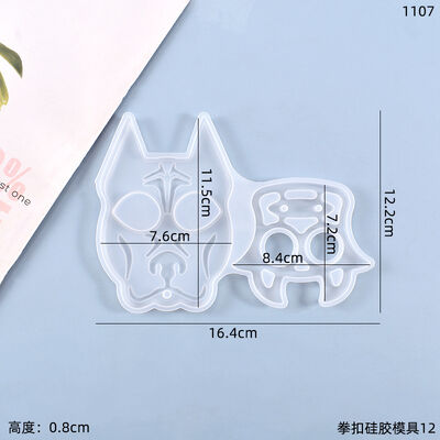 DIY Crystal Dropper Mold Creative Dog Face Cow Face Fist Buckle Silicone Mold Manufacturer Spot Wholesale