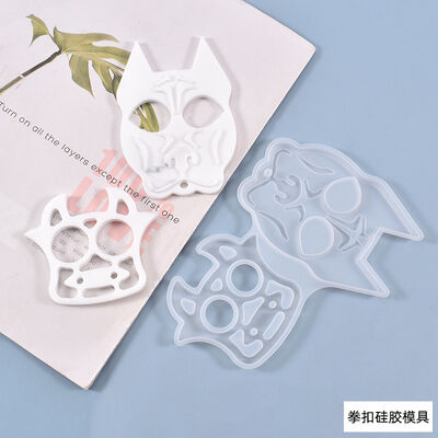 DIY Crystal Dropper Mold Creative Dog Face Cow Face Fist Buckle Silicone Mold Manufacturer Spot Wholesale