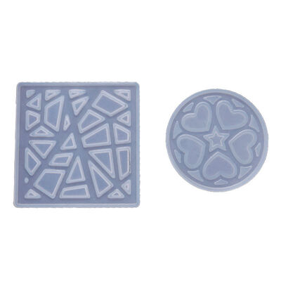DIY Crystal Epoxy Mold, Printing Mold, Heart-shaped Irregular Imitation Paper Cutting, Window Decoration, Silicone Mold