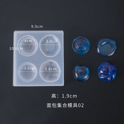 DIY Crystal Epoxy Mold, Bread And Dessert Collection Mold, Flower And Leaf Decoration, Silicone Mold