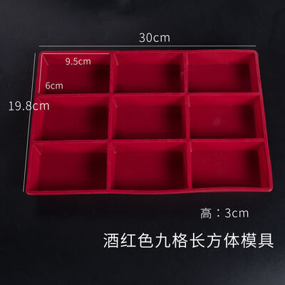 DIY Handmade Soap Mold, 9-piece Large Rectangular Soap Mold, Nine-grid Rectangular Mirror Silicone Mold