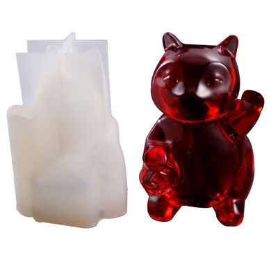 Epoxy Mold, Lucky Cat, Gold Ingot Style, Copper Coin Style, Lucky Cat Mold, Cut Surface, Lucky Cat, High Mirror Surface Mold