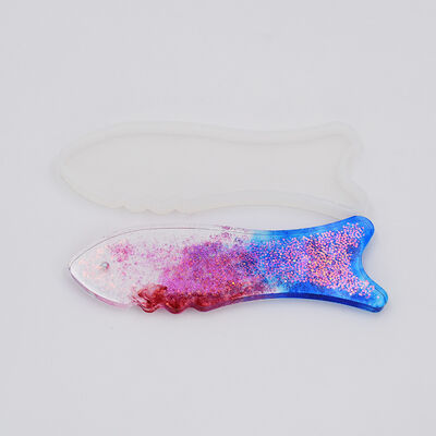 Crystal Epoxy Pendant Silicone Mold DIY Handmade Jewelry Resin Mirror Long Fish Crown Hanging Decoration Pendant Model