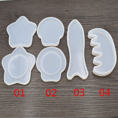 Crystal Epoxy Pendant Silicone Mold DIY Handmade Jewelry Resin Mirror Long Fish Crown Hanging Decoration Pendant Model