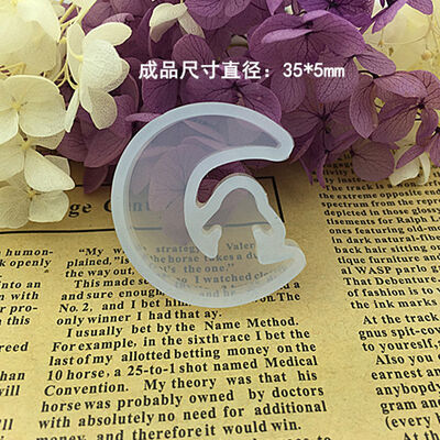 Crystal Epoxy Pendant Silicone Mold, DIY Handmade Jewelry, Resin Five-pointed Star, Large Round Hanging Decoration, Pendant Model