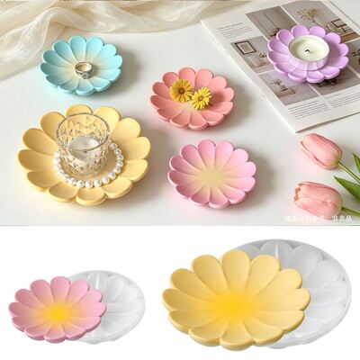 Petal Flower Tray Silicone Mold DIY Aromatherapy Plaster Storage Tray Decorative Item Accessory Epoxy Mold