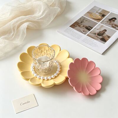 Petal Flower Tray Silicone Mold DIY Aromatherapy Plaster Storage Tray Decorative Item Accessory Epoxy Mold