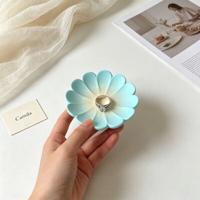 Petal Flower Tray Silicone Mold DIY Aromatherapy Plaster Storage Tray Decorative Item Accessory Epoxy Mold