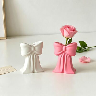 Ins-style Bowknot Vase Silicone Mold DIY Aroma Plaster Flower Pot Flower Decoration Epoxy Mold