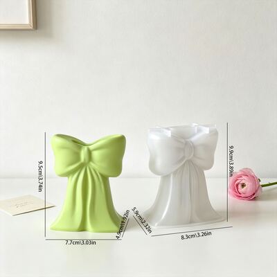 Ins-style Bowknot Vase Silicone Mold DIY Aroma Plaster Flower Pot Flower Decoration Epoxy Mold