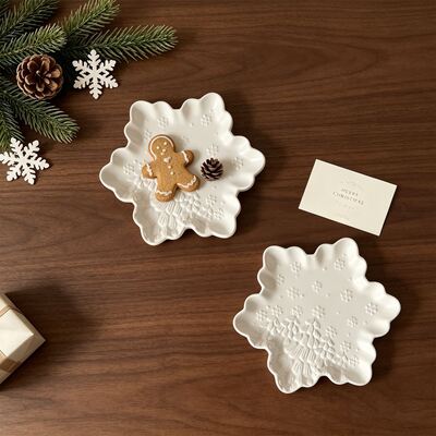Relief Pattern Christmas Tree Snowflake Tray Silicone Mold DIY Aromatherapy Plaster Storage Tray Mold