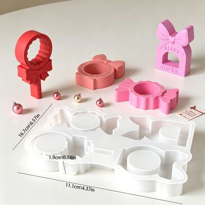 Hollow-out Bowknot Candy Gift Tag Silicone Mold DIY Aroma Diffuser Pendant Epoxy Mold