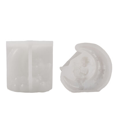 Cross-border New Style Moon Angel Child Moon Castle Aroma Candle Plaster Ornament Silicone Mold