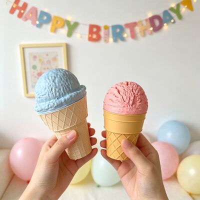 DIY Cross-border New Style Aroma Plaster Ice Cream Cone Storage Jar Candle Cup Decoration Silicone Mold