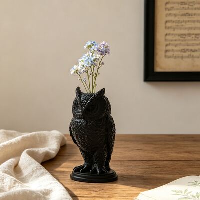 3D Owl Candlestick Silicone Mold DIY Animal Aroma Candle Decoration Base Plaster Mold