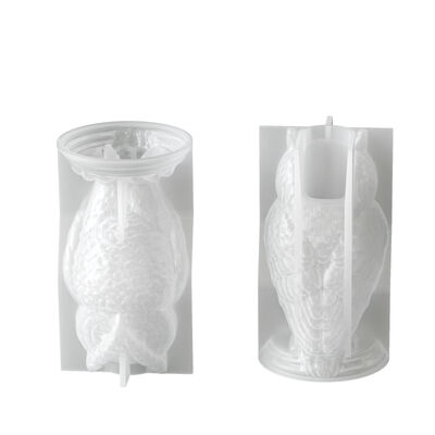 3D Owl Candlestick Silicone Mold DIY Animal Aroma Candle Decoration Base Plaster Mold