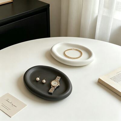 Irregular Elliptical Cloud Tray Silicone Mold DIY Wave Edge Jewelry Storage Tray Gypsum Mold