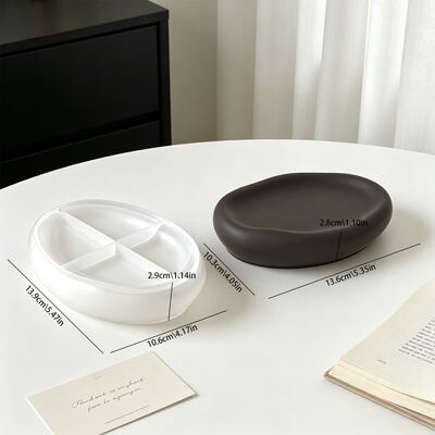 Irregular Elliptical Cloud Tray Silicone Mold DIY Wave Edge Jewelry Storage Tray Gypsum Mold