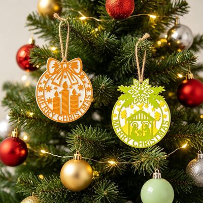 DIY Two Snowman Gingerbread Man Christmas Tree Gift Box Bell Hat Christmas Hanging Silicone Mold