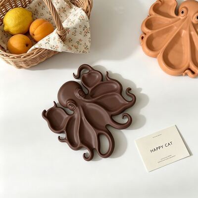 Ins Ocean Wind Octopus Octopus Octopus Grid Jewelry Storage Tray DIY Aromatherapy Gypsum Pendant Mold