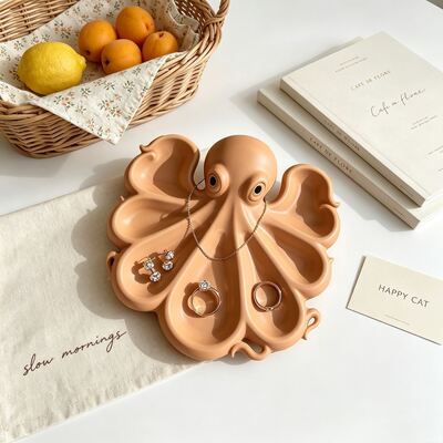 Ins Ocean Wind Octopus Octopus Octopus Grid Jewelry Storage Tray DIY Aromatherapy Gypsum Pendant Mold