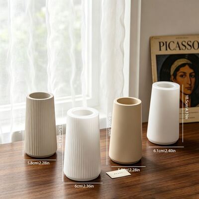 Small Size Dropper Smooth Striped Vase Pen Holder Storage Box Aromatherapy Gypsum Candle Cup Silicone Mold