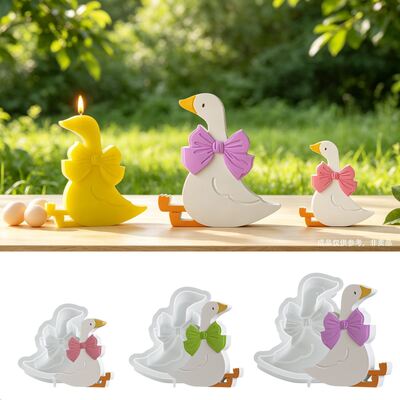DIY Cross Border New Large, Medium And Small Butterfly Knot White Goose Aromatherapy Gypsum Candle Decoration Silicone Mold