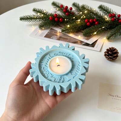 Christmas Angel Elk Snowflake Christmas Tree Polar Bear Love Relief Pattern Candlestick Silicone Mold
